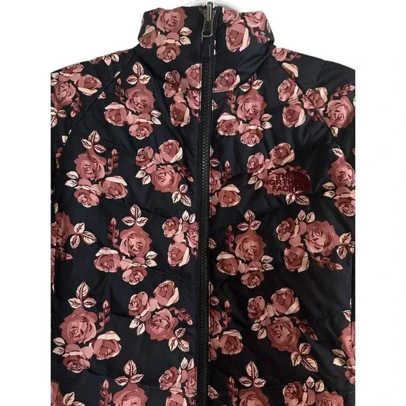 The North Face Women's Flare Down Jacket Urban Navy Floral Print Sz SP $160 - Picture 3 of 15